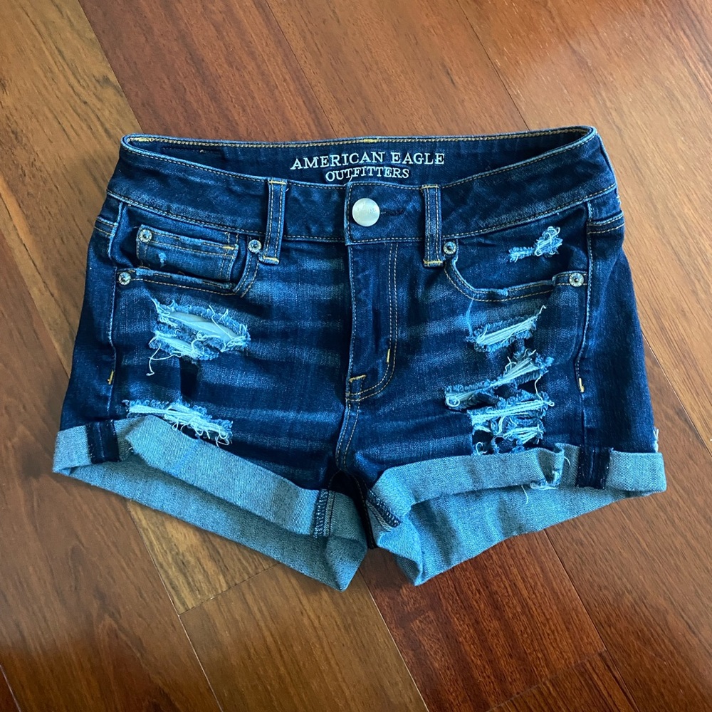 American Eagle High Rise Denim Shorts